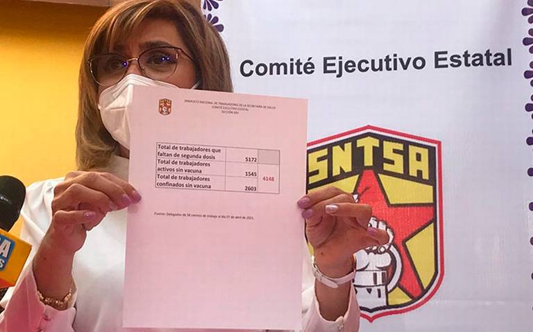 Sin vacuna, más de 4 mil trabajadores de la Salud en Puebla: SNTSA