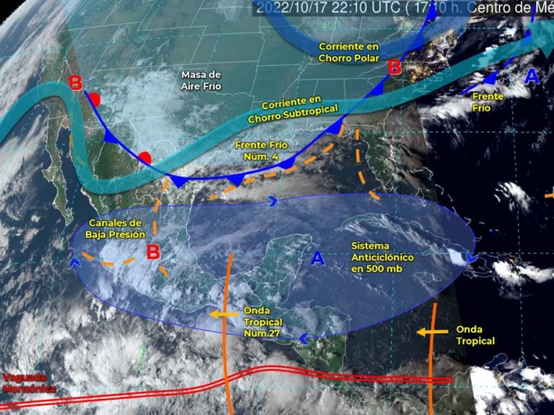 Clima México hoy 18 de octubre de 2022: frente frío y onda tropical provocarán lluvias