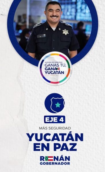 Renan busca la gubernatura con el propósito de proteger la seguridad y la paz que lo identifican, difundiendo el sueño yucateco por todos los rincones y familias de la región.