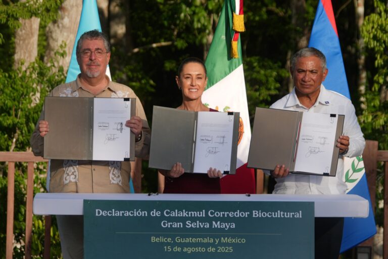 México celebra firma de acuerdo trilateral con Belice y Guatemala para proteger Selva Maya
